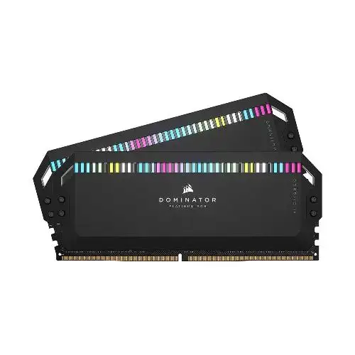 رم دوکاناله کامپیوتر کرسیر Dominator Platinum RGB DDR5 با حافظه 32 گیگابایت و فرکانس 6000 مگاهرتز CORSAIR Dominator Platinum RGB 32GB 16GBx2 6000MHz CL36 DDR5 Dual Channel Ram